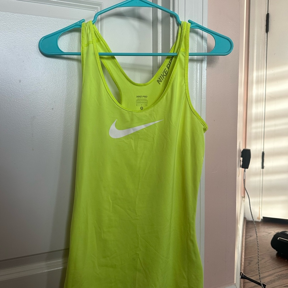 neon yellow nike tank